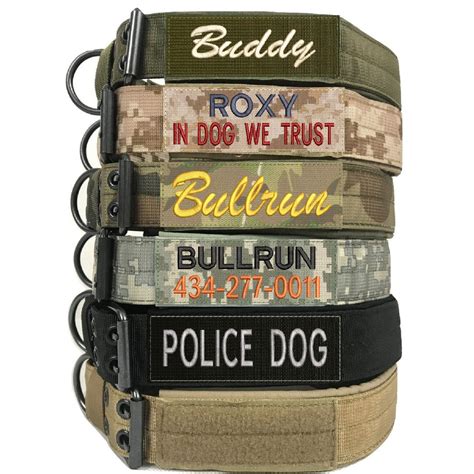 etsy dog collars with name|military dog collar with name.